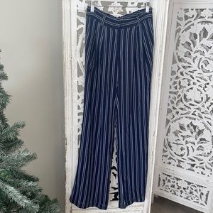 Michael Kors navy and white striped pants size XS